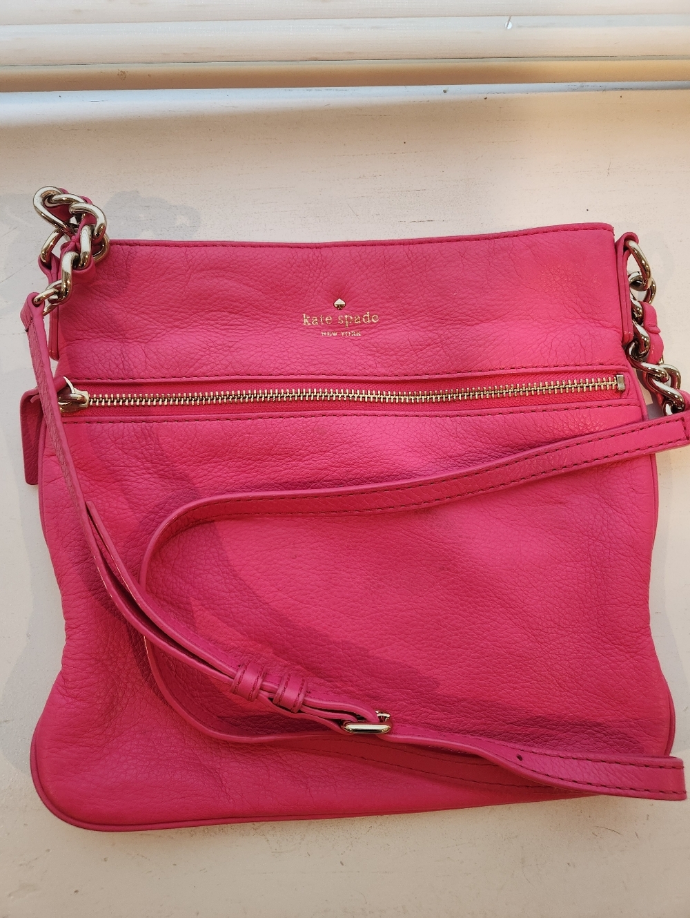 Kate Spade New York Cobble Hill Ellen Crossbody Bag in a vibrant deep pink